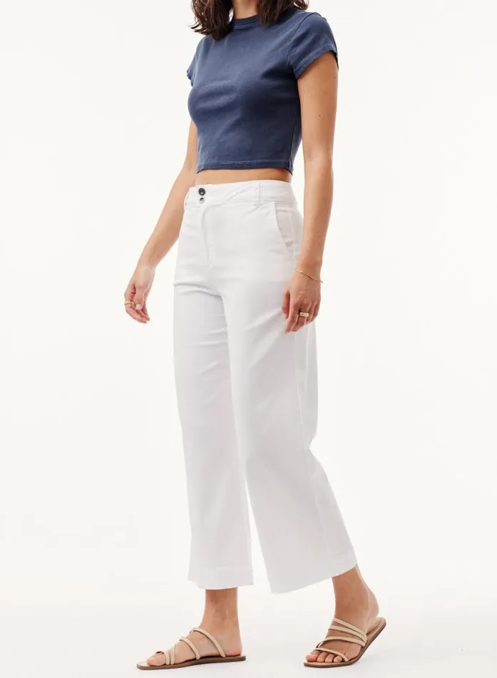 Saige Wide Leg Crop 8211 White Women Bella Dahl Pants Saige Wide Leg Crop 8211 White Women Bella Dahl Pants