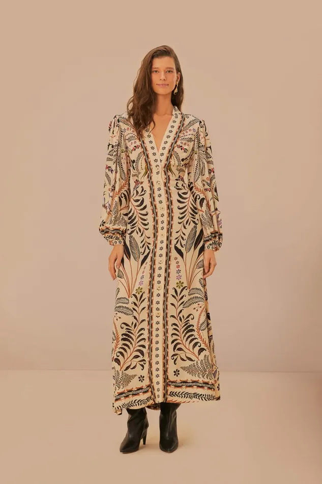 Sand Classic Nature Maxi Dress Women FARM Rio Maxi Dresses