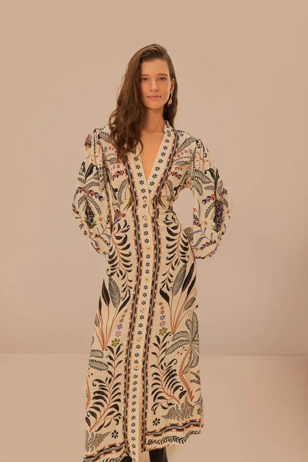 Sand Classic Nature Maxi Dress Women FARM Rio Maxi Dresses Sand Classic Nature Maxi Dress Women FARM Rio Maxi Dresses
