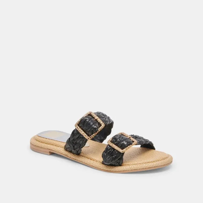 Sandals Women Dolce Vita Alaina Sandals Onyx Raffia