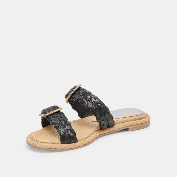 Sandals Women Dolce Vita Alaina Sandals Onyx Raffia