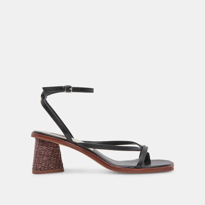 Sandals Women Dolce Vita Banita Wide Sandals Black Leather