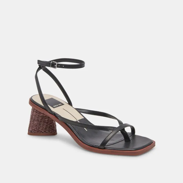 Sandals Women Dolce Vita Banita Wide Sandals Black Leather