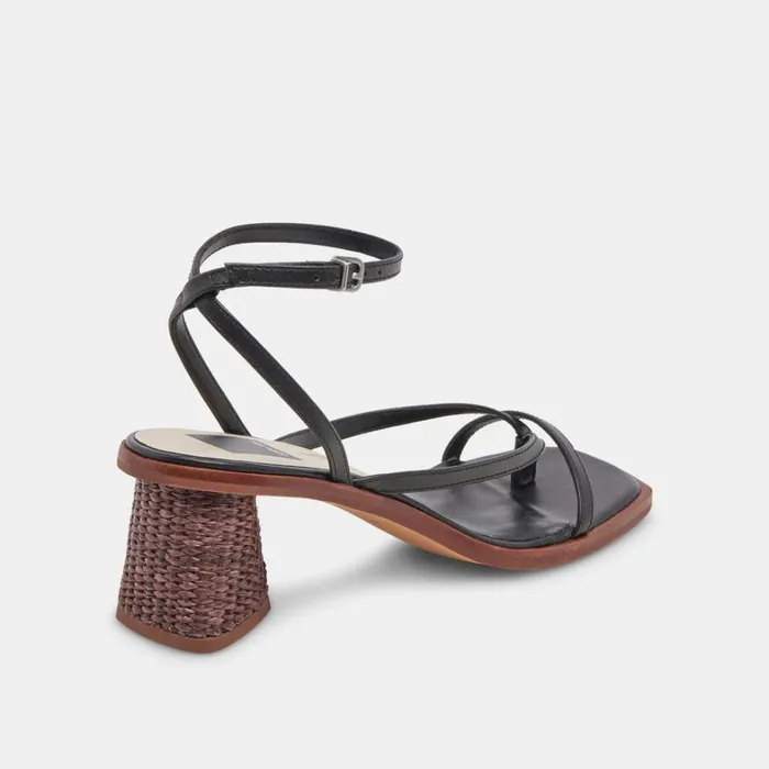 Sandals Women Dolce Vita Banita Wide Sandals Black Leather
