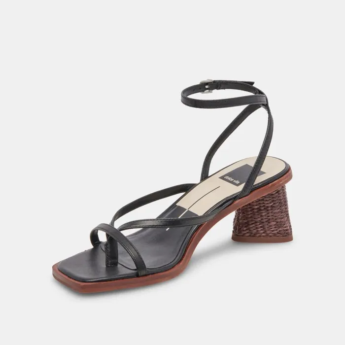 Sandals Women Dolce Vita Banita Wide Sandals Black Leather