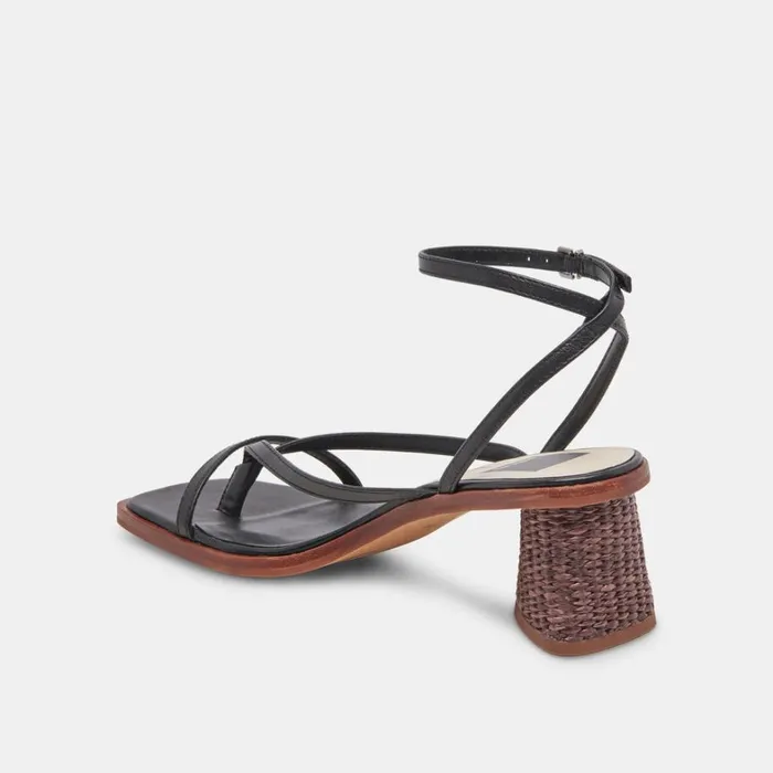 Sandals Women Dolce Vita Banita Wide Sandals Black Leather