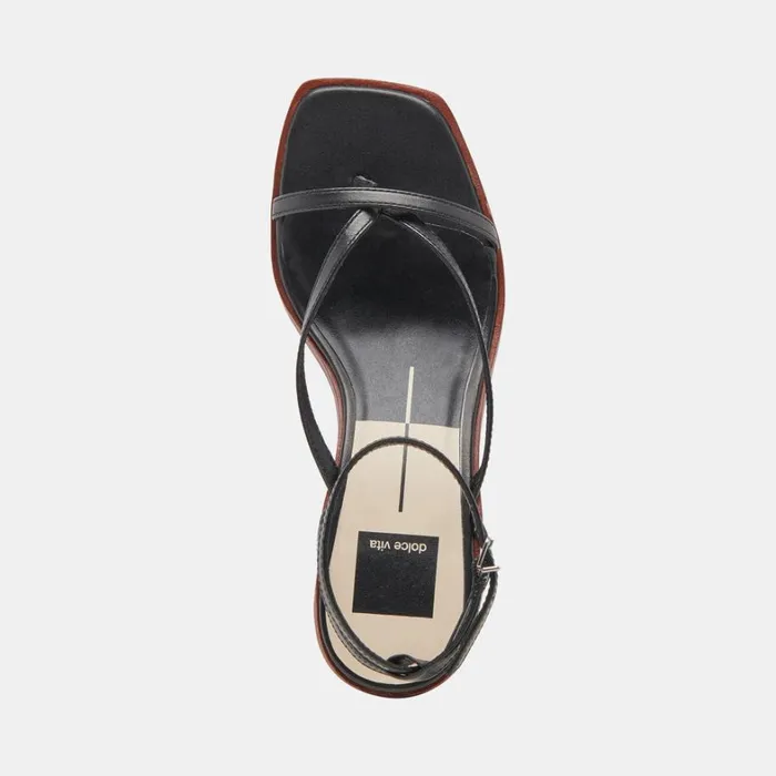 Sandals Women Dolce Vita Banita Wide Sandals Black Leather