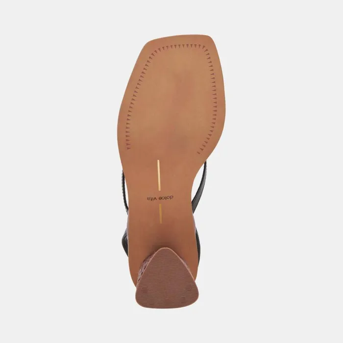 Sandals Women Dolce Vita Banita Wide Sandals Black Leather