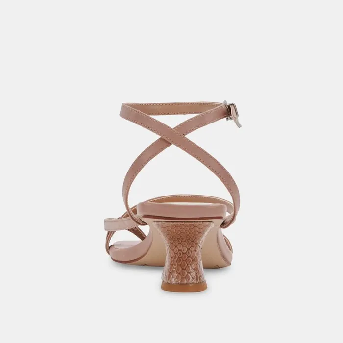 Sandals Women Dolce Vita Baylor Heels Cafe Leather