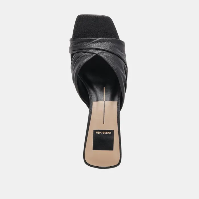 Sandals Women Dolce Vita Carlan Heels Black Leather