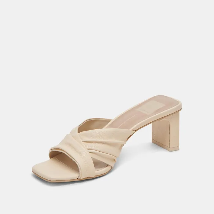 Sandals Women Dolce Vita Carlan Heels Bone Leather