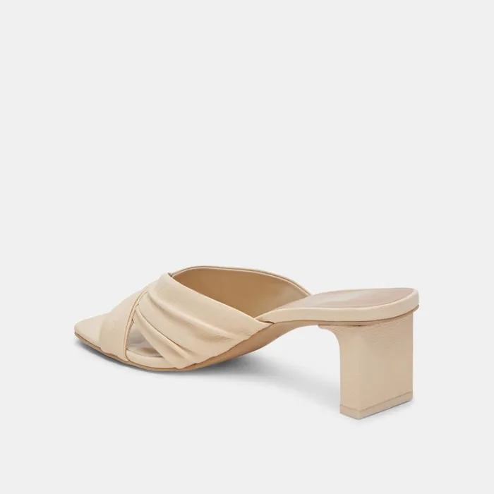 Sandals Women Dolce Vita Carlan Heels Bone Leather