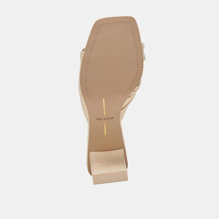 Sandals Women Dolce Vita Carlan Heels Bone Leather