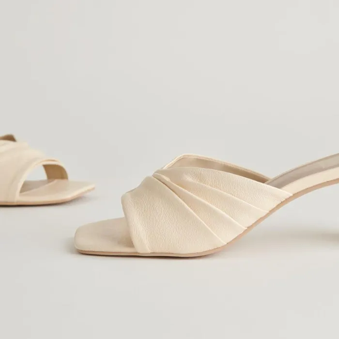 Sandals Women Dolce Vita Carlan Heels Bone Leather