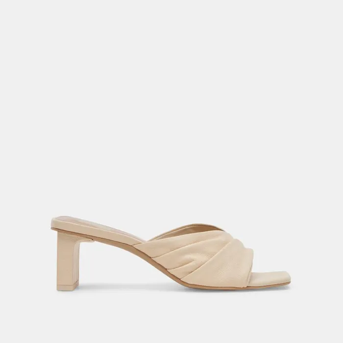 Sandals Women Dolce Vita Carlan Heels Bone Leather