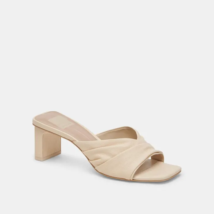Sandals Women Dolce Vita Carlan Heels Bone Leather