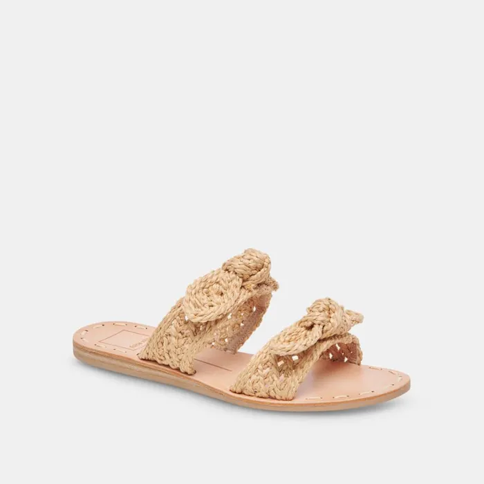 Sandals Women Dolce Vita Dinah Wide Sandals Lt Natural Raffia