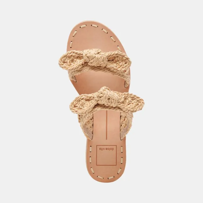 Sandals Women Dolce Vita Dinah Wide Sandals Lt Natural Raffia