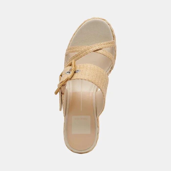 Sandals Women Dolce Vita Edwina Heels Lt Natural Raffia