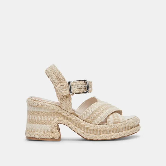 Sandals Women Dolce Vita Grayce Heels Natural Multi Woven