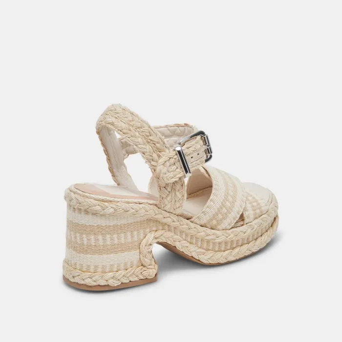 Sandals Women Dolce Vita Grayce Heels Natural Multi Woven