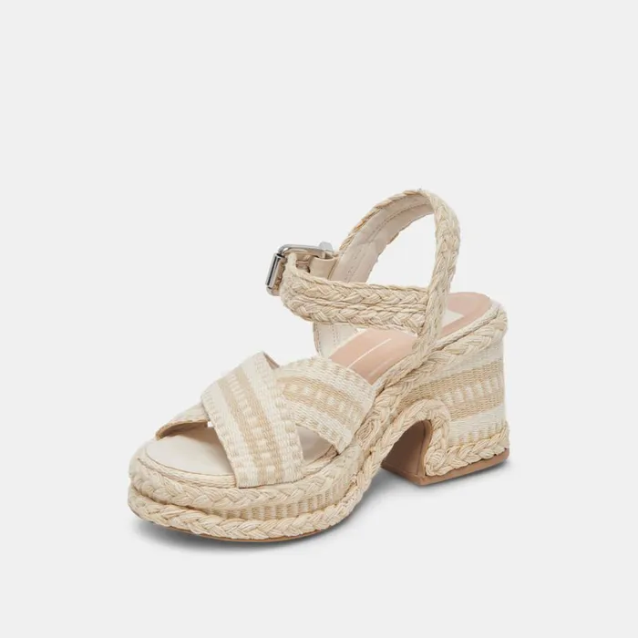Sandals Women Dolce Vita Grayce Heels Natural Multi Woven