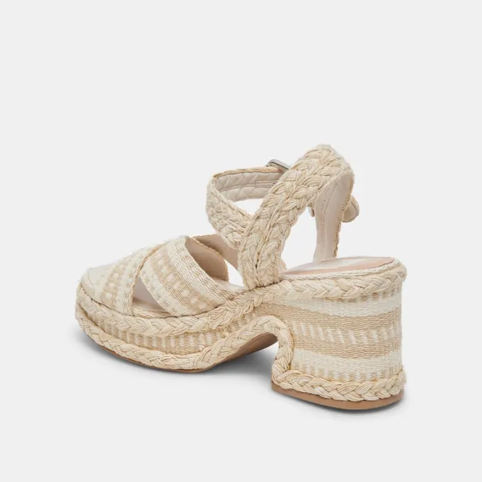 Sandals Women Dolce Vita Grayce Heels Natural Multi Woven