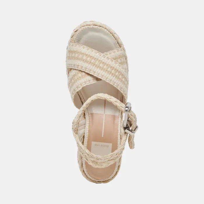 Sandals Women Dolce Vita Grayce Heels Natural Multi Woven