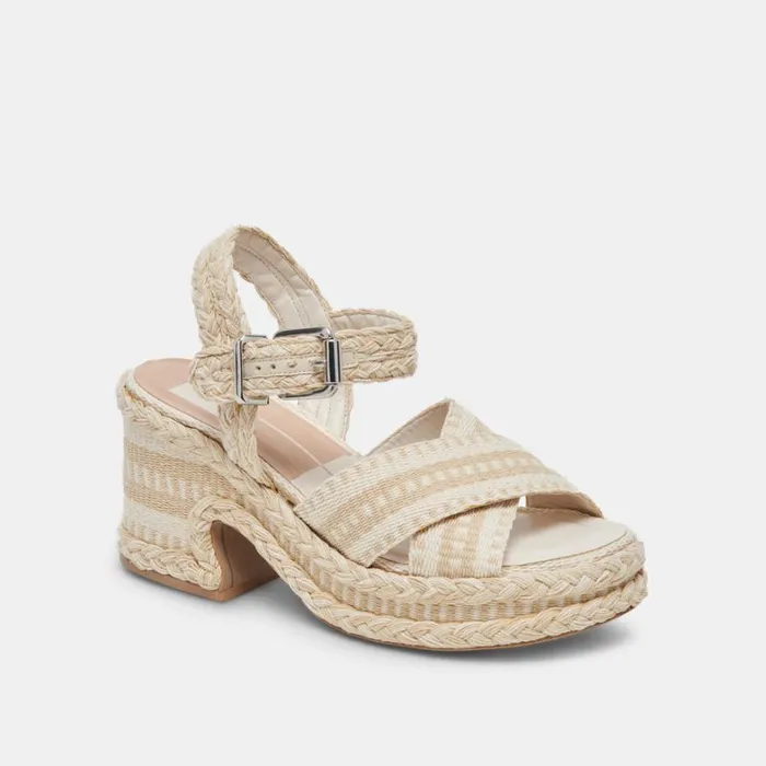 Sandals Women Dolce Vita Grayce Heels Natural Multi Woven