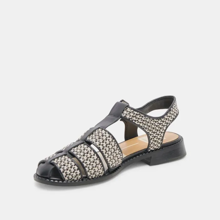 Sandals Women Dolce Vita Holis Sandals Black Multi Raffia
