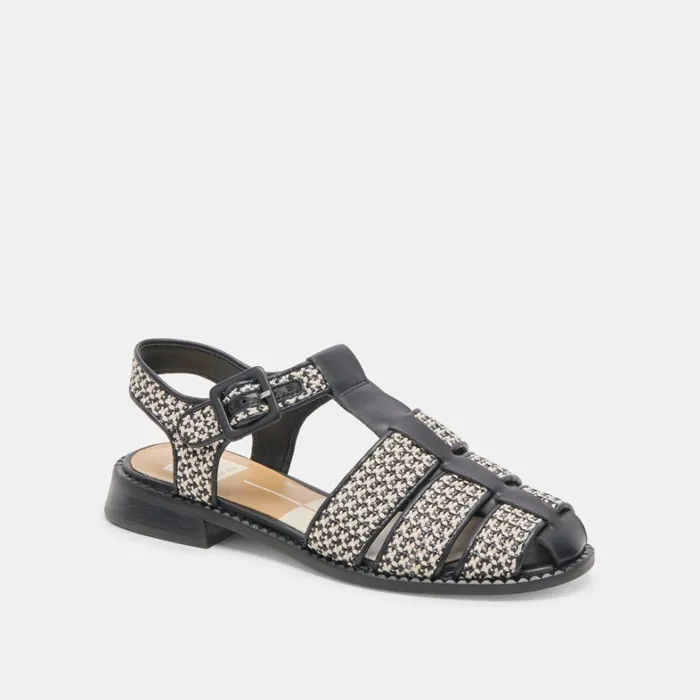 Sandals Women Dolce Vita Holis Sandals Black Multi Raffia