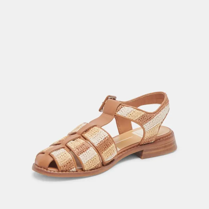 Sandals Women Dolce Vita Holis Sandals Tan Multi Raffia