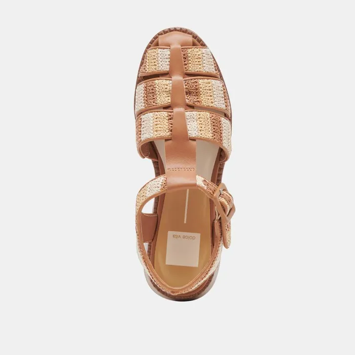 Sandals Women Dolce Vita Holis Sandals Tan Multi Raffia