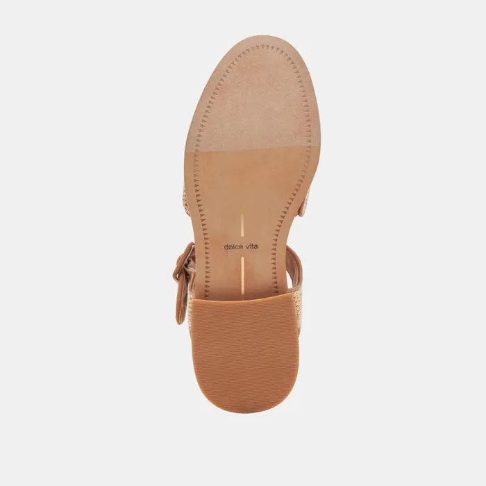 Sandals Women Dolce Vita Holis Sandals Tan Multi Raffia