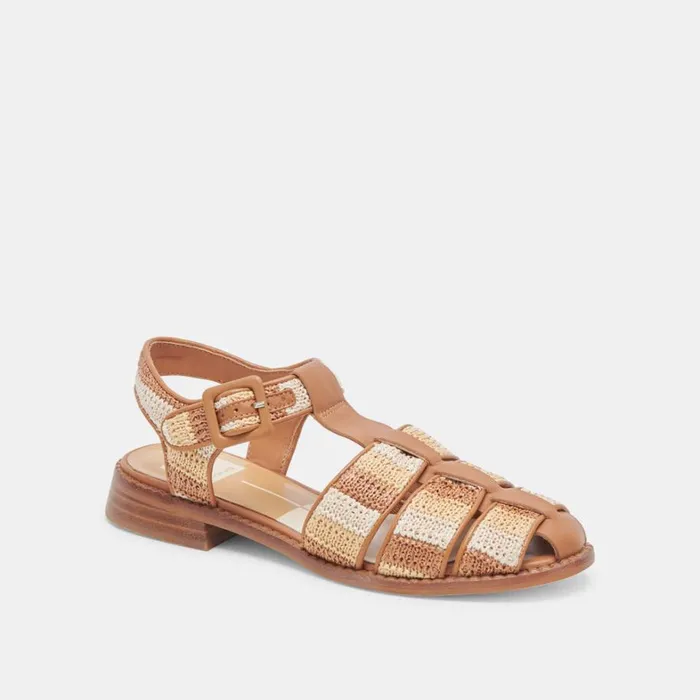 Sandals Women Dolce Vita Holis Sandals Tan Multi Raffia