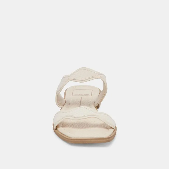 Sandals Women Dolce Vita Ilva Sandals Creme Embossed Leather