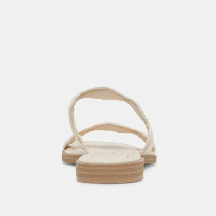Sandals Women Dolce Vita Ilva Sandals Creme Embossed Leather