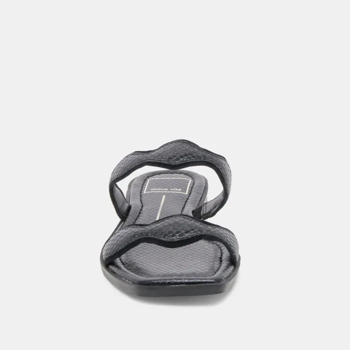 Sandals Women Dolce Vita Ilva Sandals Onyx Embossed Leather
