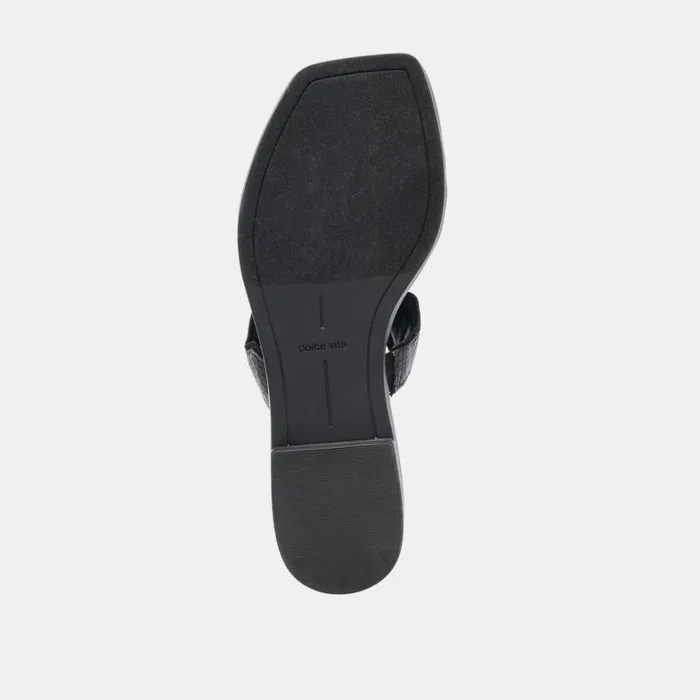 Sandals Women Dolce Vita Ilva Sandals Onyx Embossed Leather
