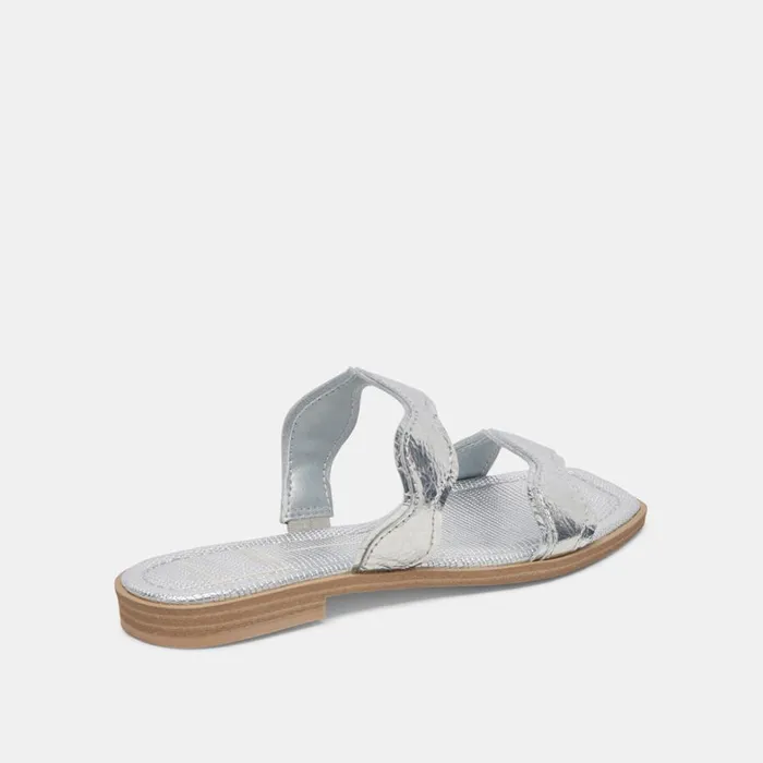 Sandals Women Dolce Vita Ilva Sandals Silver Distressed Leather