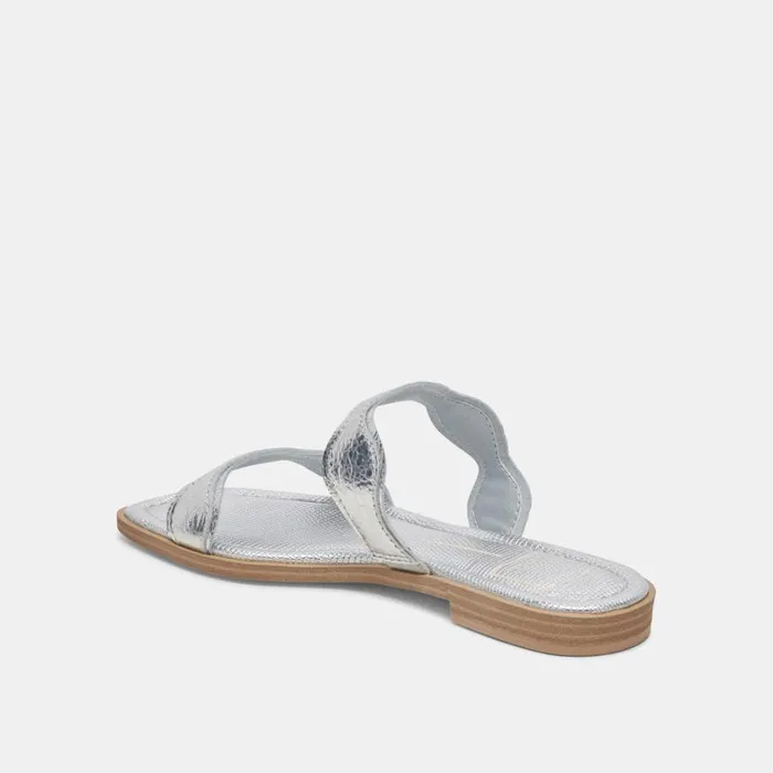 Sandals Women Dolce Vita Ilva Sandals Silver Distressed Leather