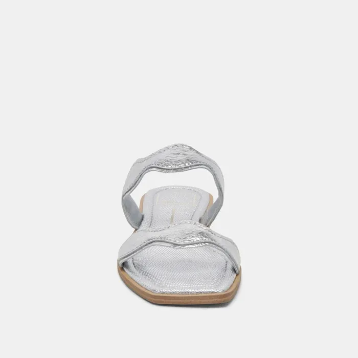 Sandals Women Dolce Vita Ilva Sandals Silver Distressed Leather