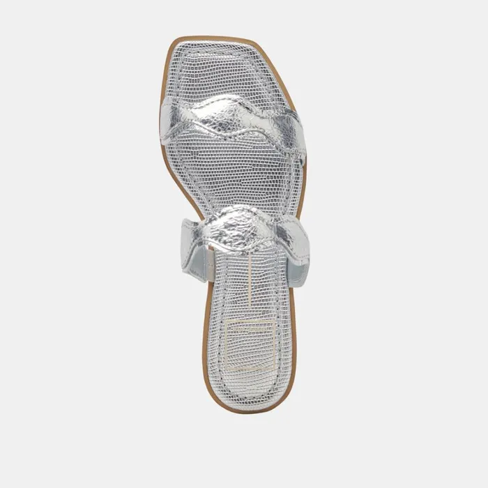 Sandals Women Dolce Vita Ilva Sandals Silver Distressed Leather
