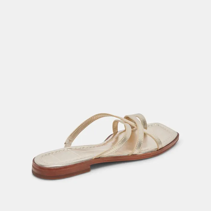 Sandals Women Dolce Vita Indigo Sandals Gold Distressed Leather