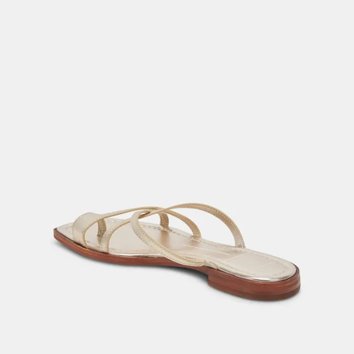Sandals Women Dolce Vita Indigo Sandals Gold Distressed Leather