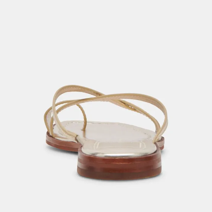 Sandals Women Dolce Vita Indigo Sandals Gold Distressed Leather
