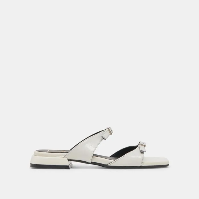 Sandals Women Dolce Vita Lavern Sandals Off White Crinkle Patent