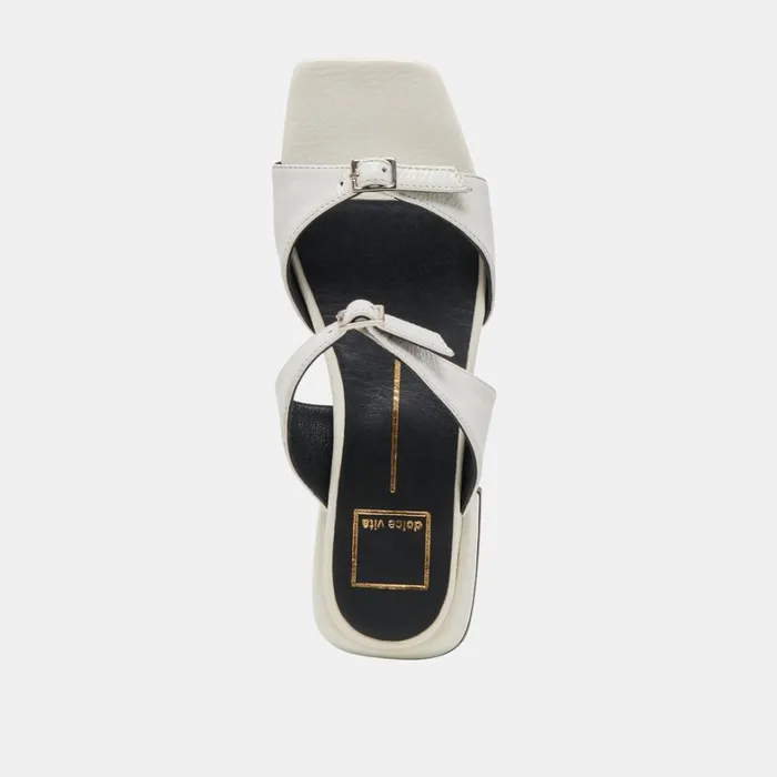 Sandals Women Dolce Vita Lavern Sandals Off White Crinkle Patent