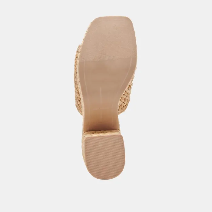 Sandals Women Dolce Vita Lisha Heels Lt Natural Raffia
