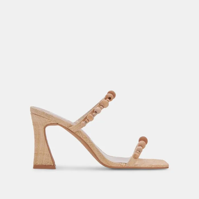 Sandals Women Dolce Vita Naja Heels Beachwood Raffia